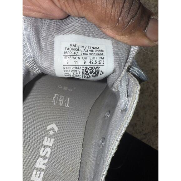 Converse Chuck Taylor Sneakers All Star Silver Glitter Men's 9 Women's 11 Shoes - Picture 8 of 8